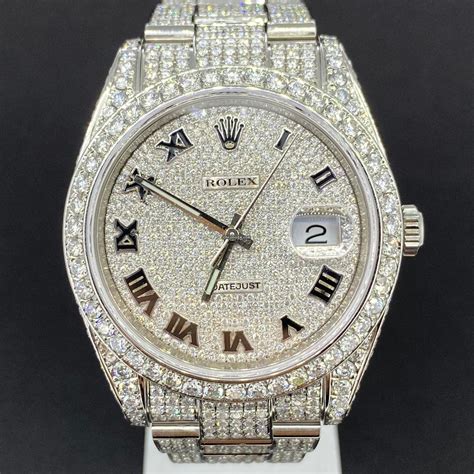 iced diamond rolex|Rolex datejust 41mm iced out.